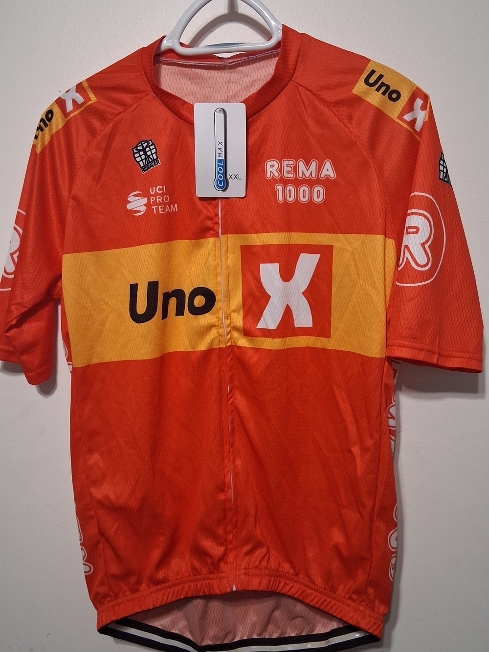 Uno X Rema 1000 Team Cycling Jersey — Orange & Yellow